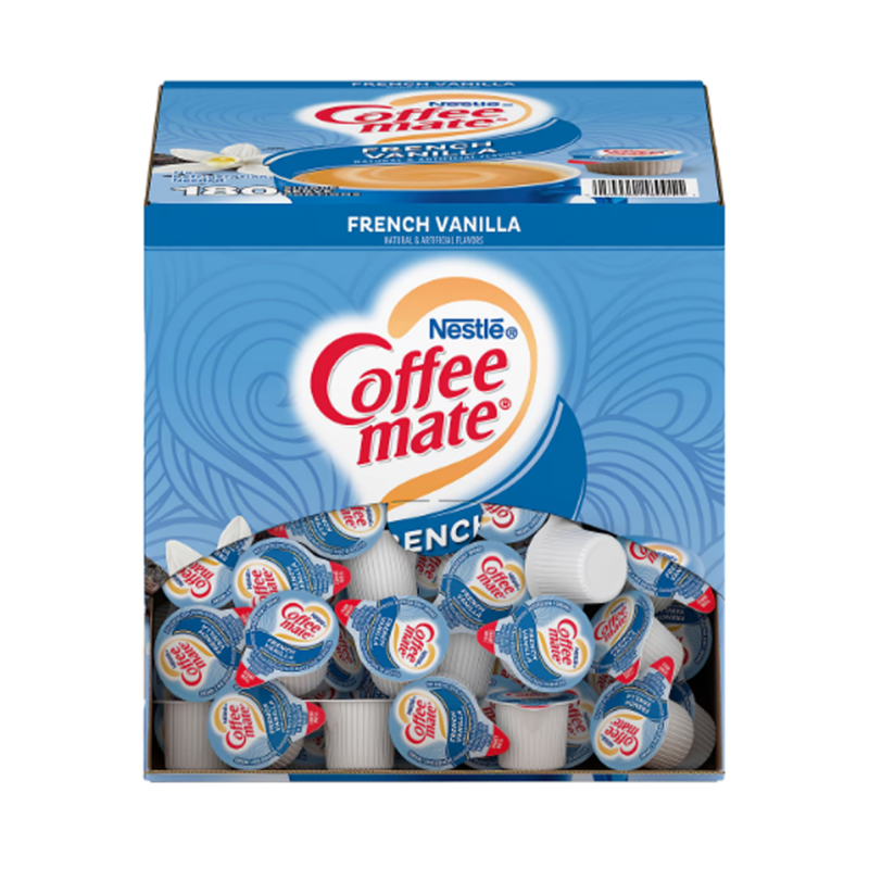 Coffee mate French Vanilla Dairy Free Liquid Creamer, 0.38 oz., 180/Box