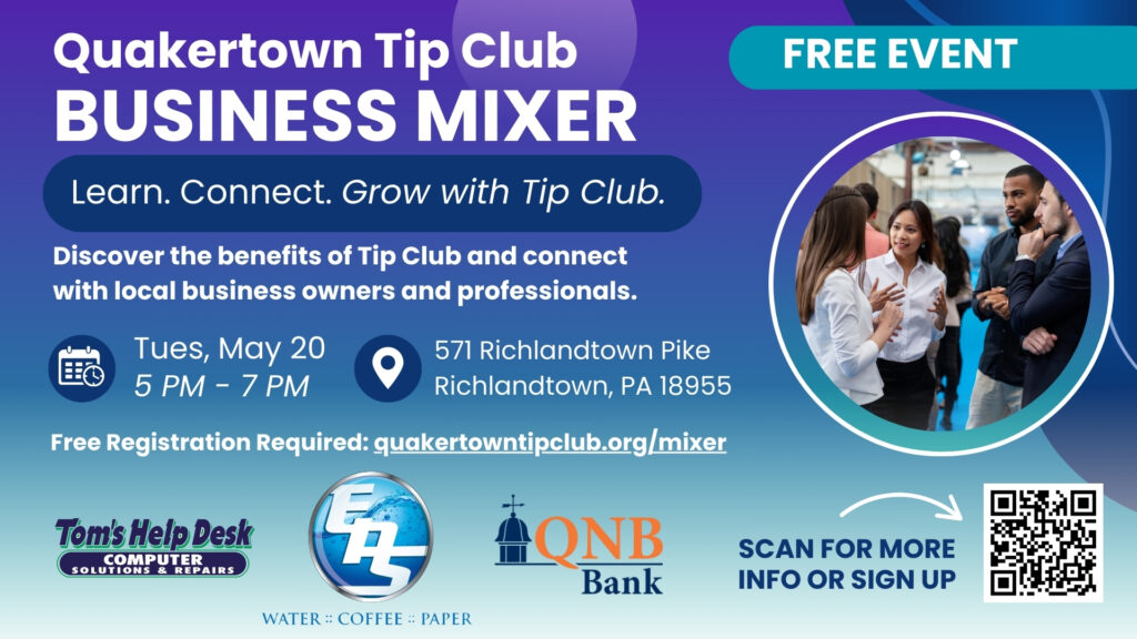 Quakertown Tip Club Mixer - QNB Display Ad